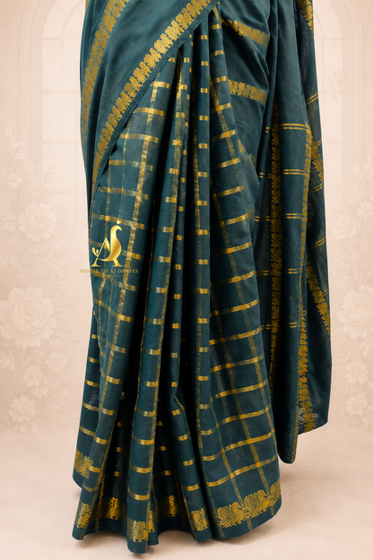 Green | Green - Half and Half Madurai Cotton Saree