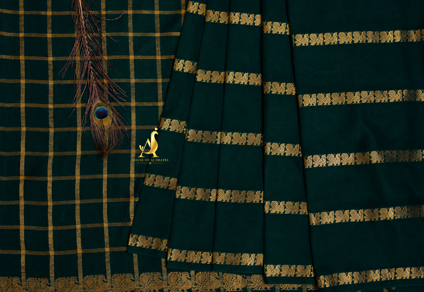 Green | Green - Half and Half Madurai Cotton Saree