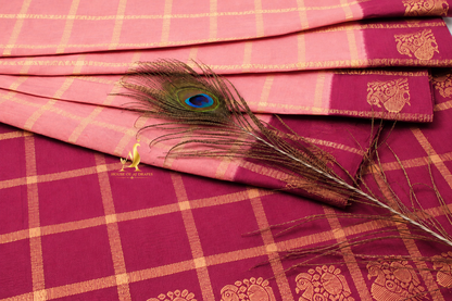 Rose pink | Dark pink - Half and half madurai cotton